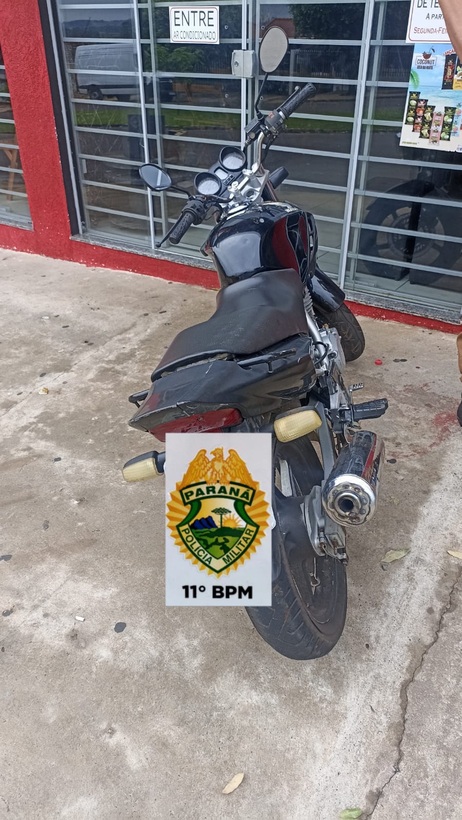 Polícia Militar de Araruna apreende motocicleta adulterada