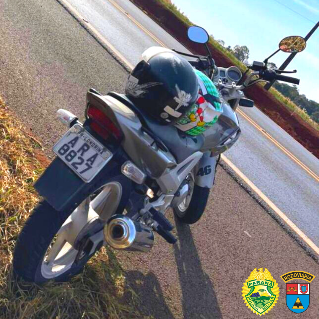 Policia Rodoviária Estadual recupera motocicleta furtada em Peabiru